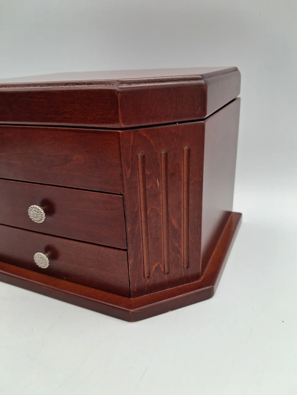 Bombay Classic Mahogany Wood Jewelry Organizer with Drawers No Key